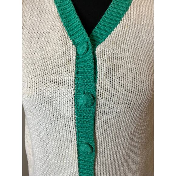 Vintage Eagles Eye Sweater Vest Womens M Knit Ramie Daisy‎ - Picture 5 of 10